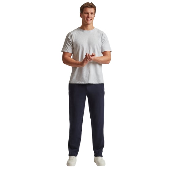 Fruit of the Loom Unisex Adult Classic Open Hem Jogging Bottoms (Deep Navy) - Image 3