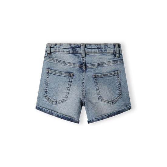 Minoti Effen denim shorts voor meisjes (Lichtblauw) - Image 2