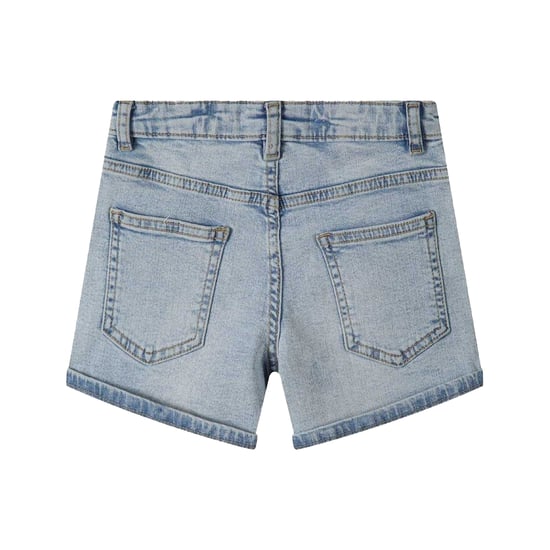 Minoti Effen denim shorts voor meisjes (Blauw) - Image 2
