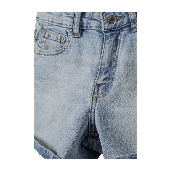 Minoti Effen denim shorts voor meisjes (Blauw) - Image 3