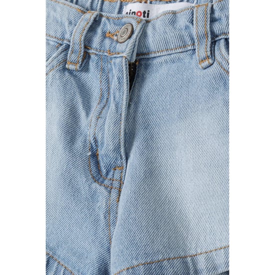 Minoti Denim Acid Wash Korte Broek (Lichtblauw) - Image 3