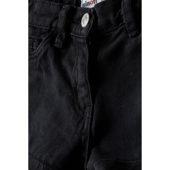 Minoti Denim Acid Wash Korte Broek (Zwart) - Image 3