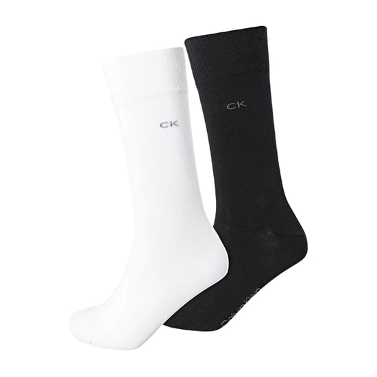 Calvin Klein Sokken met geborduurd logo voor heren (Wit, Zwart) - Image 1