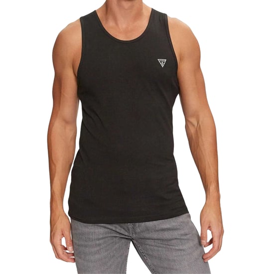 Guess Heren Logo Racerback Tanktop (Zwart) - Image 1