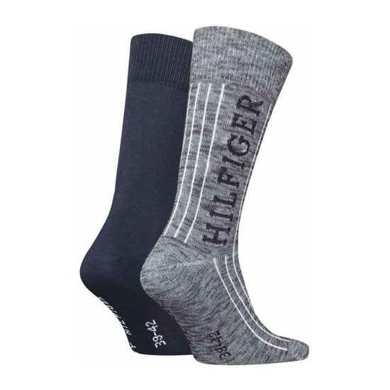 Tommy Hilfiger Heren Gestreepte Sokken (Set van 2) (Marine/Grijs) - Image 2