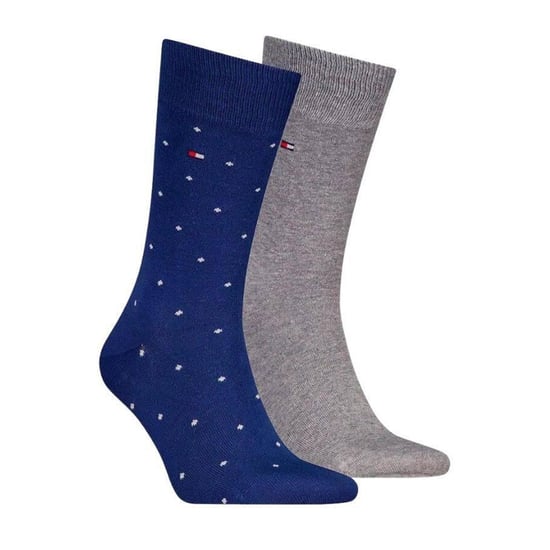 Tommy Hilfiger Sokken met stippen voor heren (Set van 2) (Grijs/Navy) - Image 2