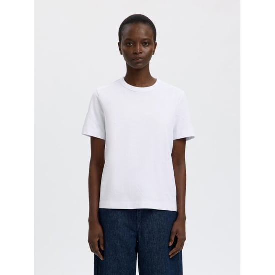Selected Femme slfmila ss embroidery tee 16101448 bright white - Image 3