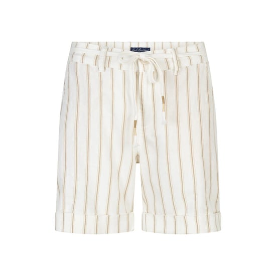 Red Button Camille short linen/co stripe dark sand - Image 1