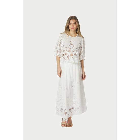 Neo Noir yara long emb skirt 168438 120 white - Image 5