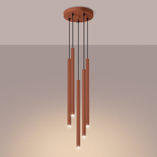 Bright Home Hanglamp bruno modern 5 lichtpunten rode - Image 3