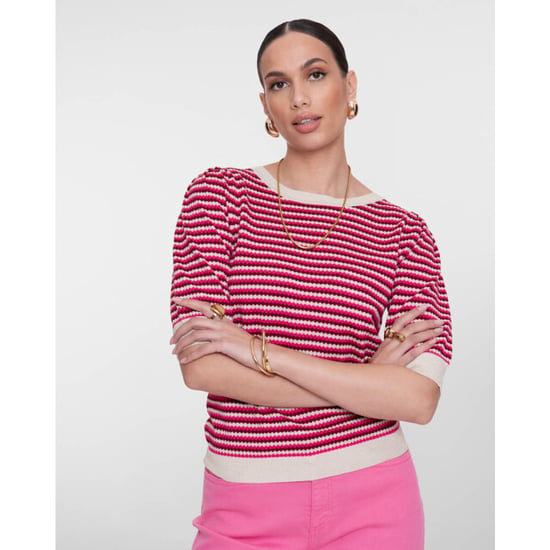 Geisha pull stripe lrx 64066-14 710 lurex fuchsia port - Image 2