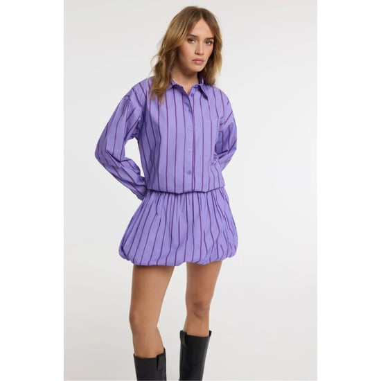 Refined Department R2602245927 ladies woven short stripe balloon skirt dyme - Image 1