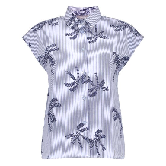Geisha 63383-70 top stripes & palmtree - Image 1