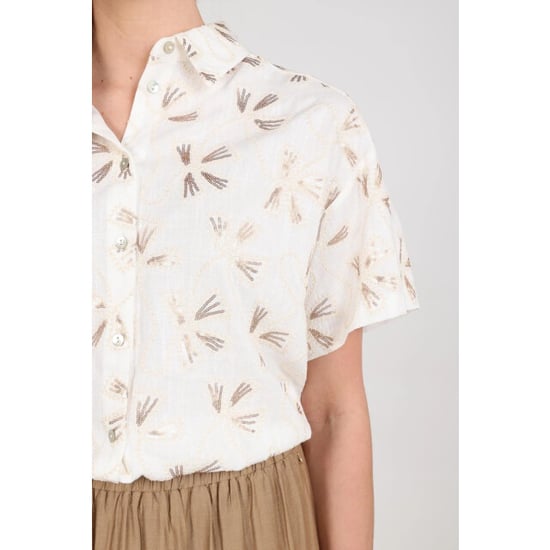Nukus Nks02207 126 britt blouse embroidery offwhite/gold - Image 5