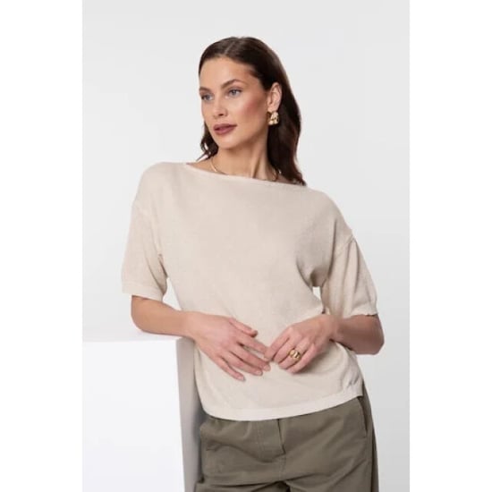 Geisha 64089-70 720 pullover lurex s/sl sand/gold - Image 6
