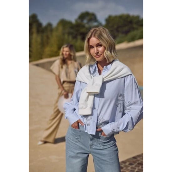Nukus Nks02138 314 adora blouse stripe cloudy/offwhite - Image 6