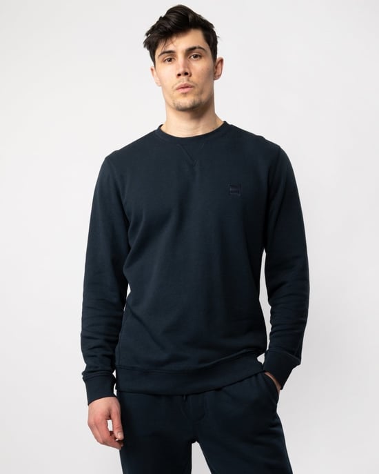 BOSS Orange Westart Mens Crew Neck Sweatshirt With Logo Patch NOS - Image 1