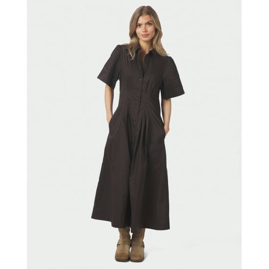 Neo Noir baia poplin dress 165343 584 chocolate brown - Image 3