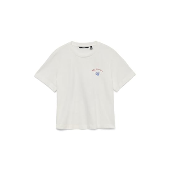 Vero Moda vmgina mette ss top box jrs 10341996 snow white - Image 1