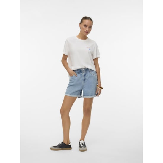 Vero Moda vmgina mette ss top box jrs 10341996 snow white - Image 4