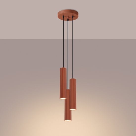 Bright Home Hanglamp karbon minimalistisch 3 lichtpunten rode - Image 3