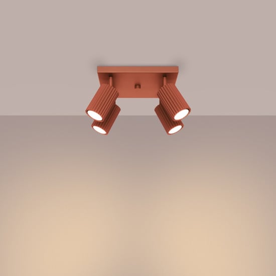 Bright Home Plafondlamp karbon minimalistisch 4 lichtpunten rode - Image 4