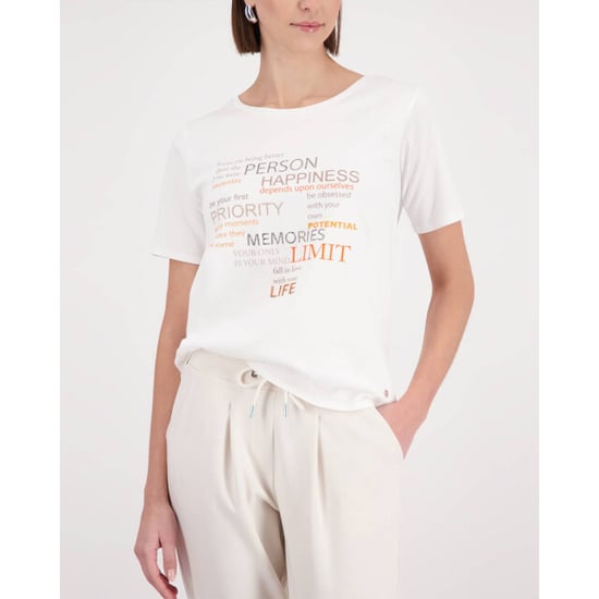 Monari  t-shirt with rhinestones 410466 102 - Image 4