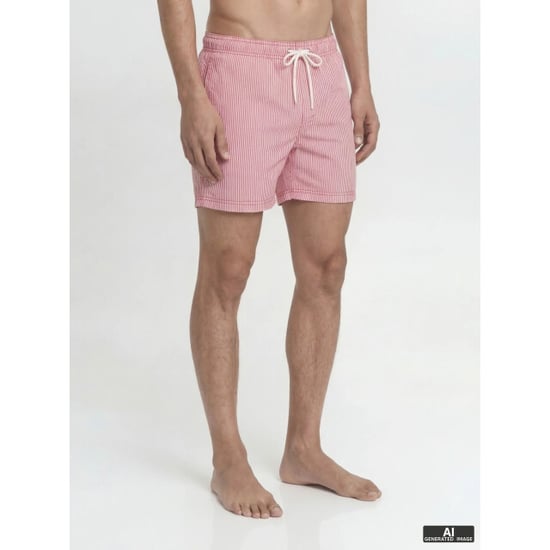 Jack & Jones Heren zwemshort jpstmaui ocean seersucker gestreept rood - Image 5