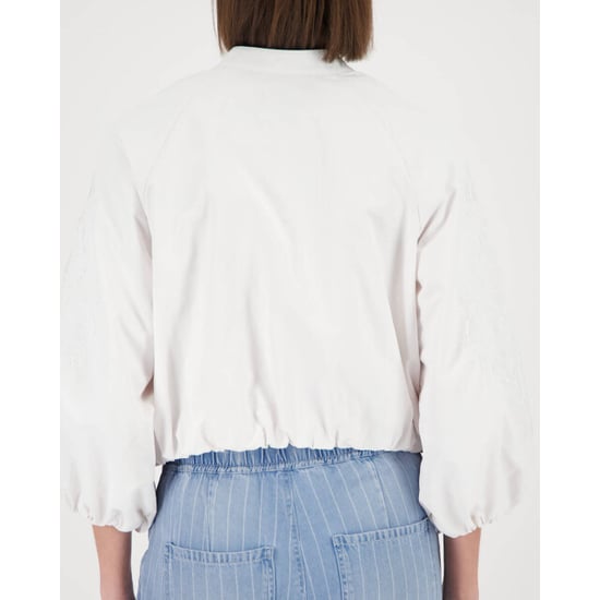 Monari  nylon jacket with embroidery 410535 105 cream - Image 3