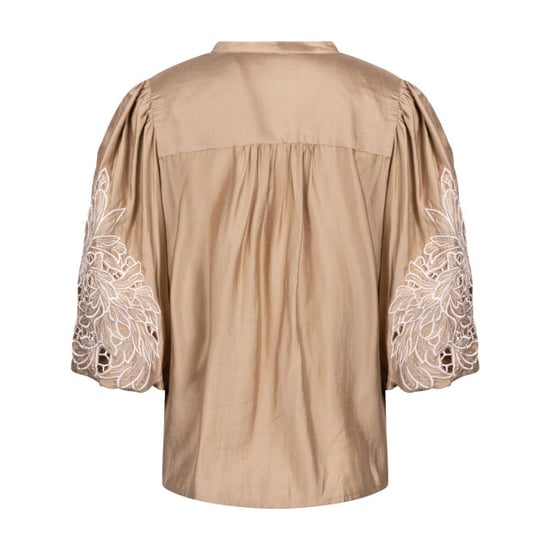 Nukus Rosie blouse embrodery camel - Image 3