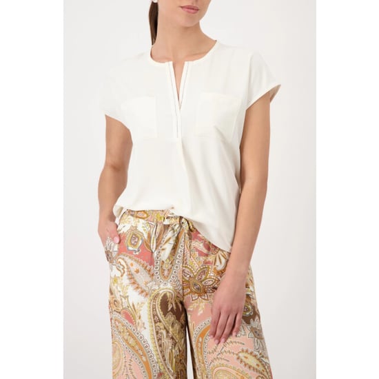 Monari  blouse with rhinestone details 410766 143 marble - Image 5