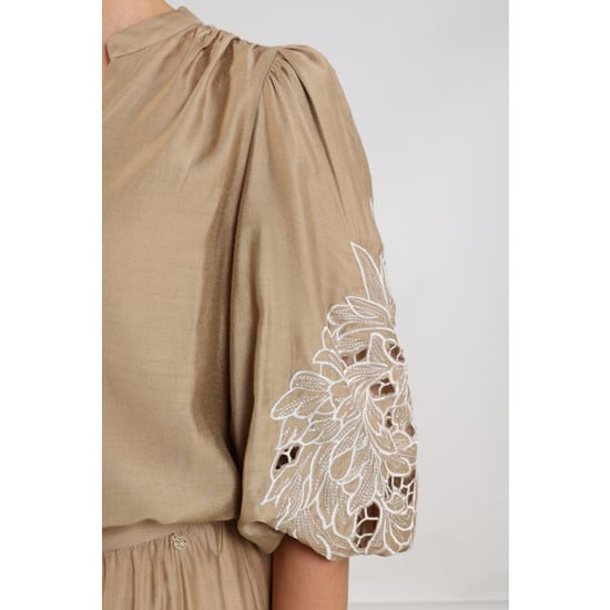Nukus Rosie blouse embrodery camel - Image 5
