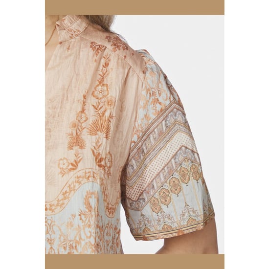 Neo Noir torana flower border blouse 169345 618 flower peach - Image 4