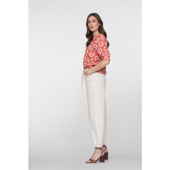 Geisha jeans balloon linen mix 61011-10 718 raw linnen mix - Image 5