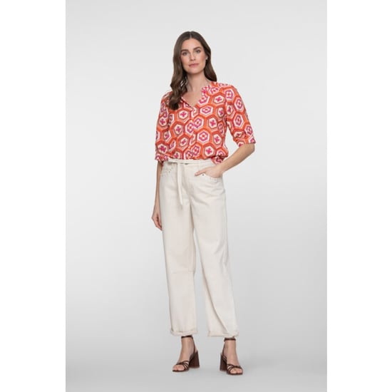 Geisha jeans balloon linen mix 61011-10 718 raw linnen mix - Image 6