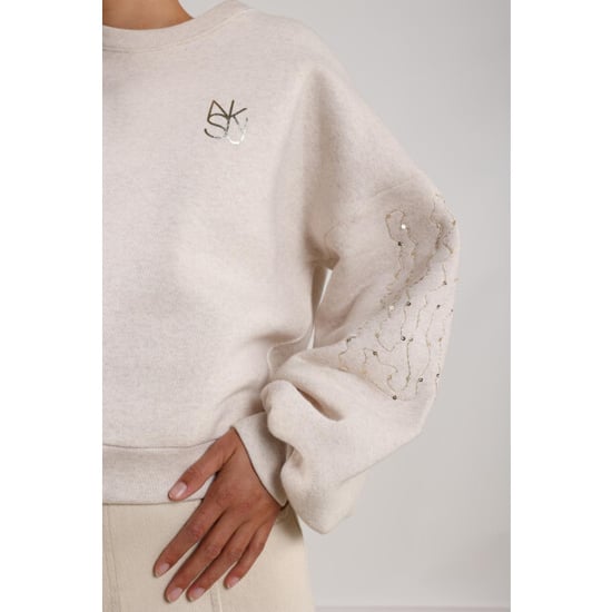 Nukus Nks03067 54 rami pullover sand melange - Image 5