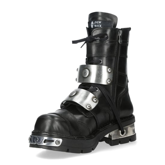 New Rock Metallic Svarta Läder Gothic Punk Rock Höga Stövlar - MET048-C9 - Image 6