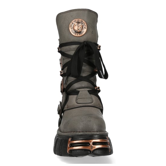 New Rock Gråbruna Läder Gothic Bikerstövlar Till Halvhätten - M-373XL-C119 - Image 5