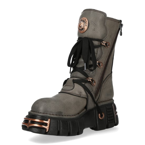 New Rock Gråbruna Läder Gothic Bikerstövlar Till Halvhätten - M-373XL-C119 - Image 6