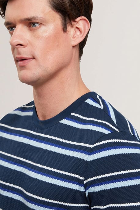 Gorano Stripe T-Shirt Navy - Image 3