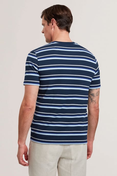 Gorano Stripe T-Shirt Navy - Image 4