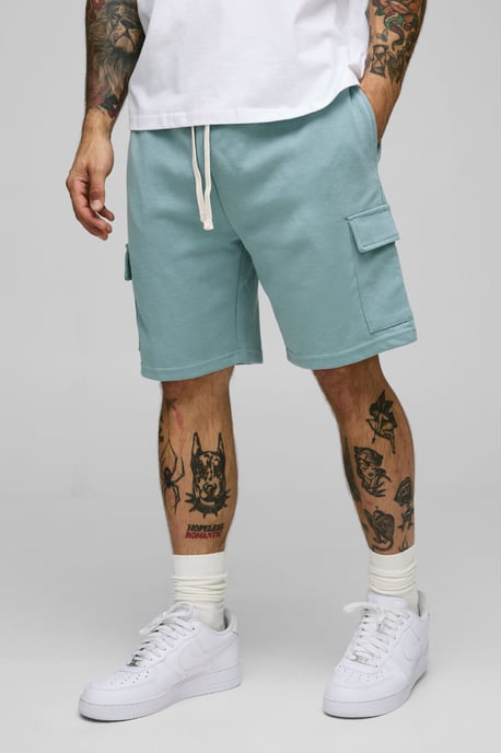Relaxed Fit Interlock Cargo Shorts - Image 1