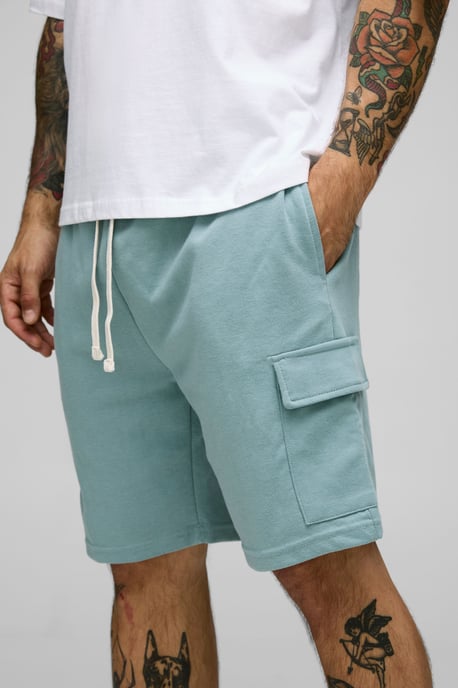 Relaxed Fit Interlock Cargo Shorts - Image 3