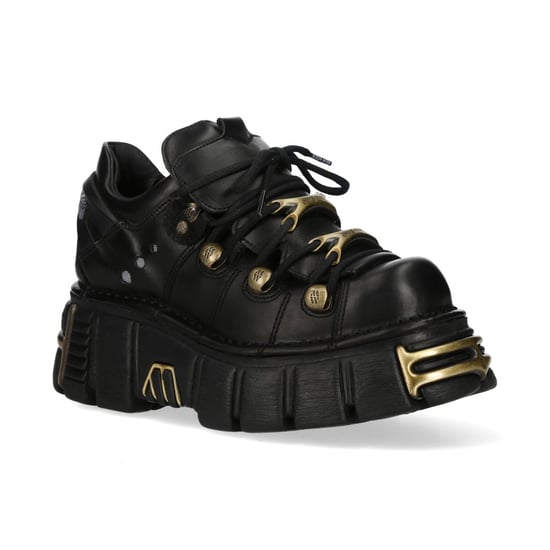 New Rock zwarte leren gotische platform enkellaarsjes - M-120N-C116 - Image 3