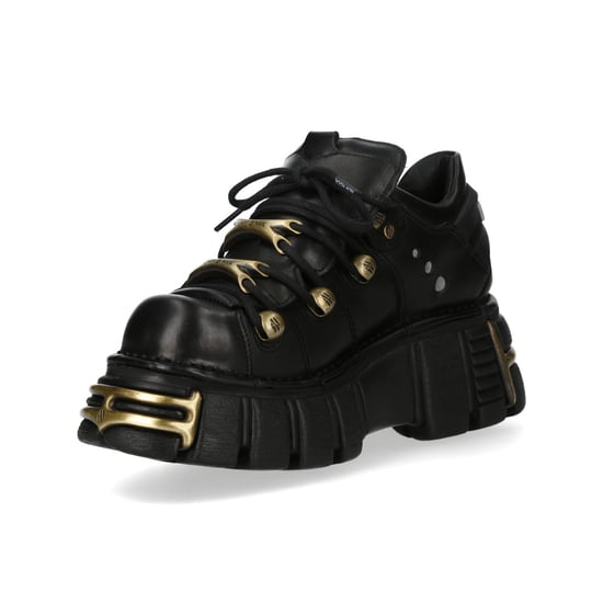 New Rock zwarte leren gotische platform enkellaarsjes - M-120N-C116 - Image 6