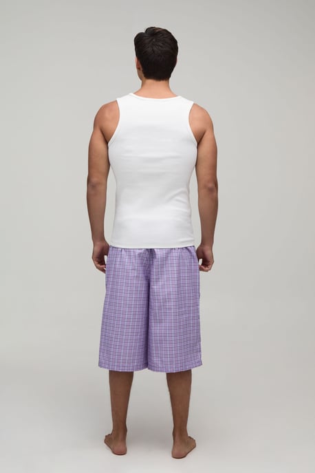 Ribbed Muscle Fit Vest & Jort Lounge Set - Image 2
