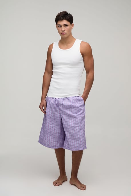 Ribbed Muscle Fit Vest & Jort Lounge Set - Image 4