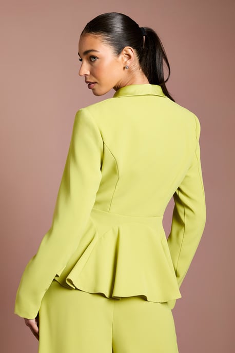 Satin Peplum Blazer - Image 3