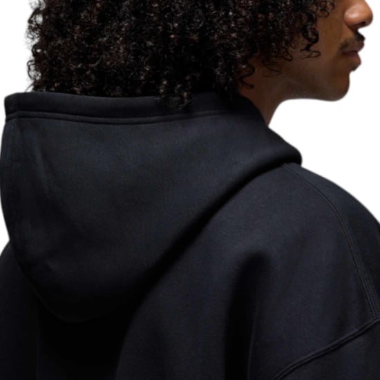Nike Mens IB7241-010 Jordan Hoodie Brooklyn Fleece Pullover Black Hooded - Image 3