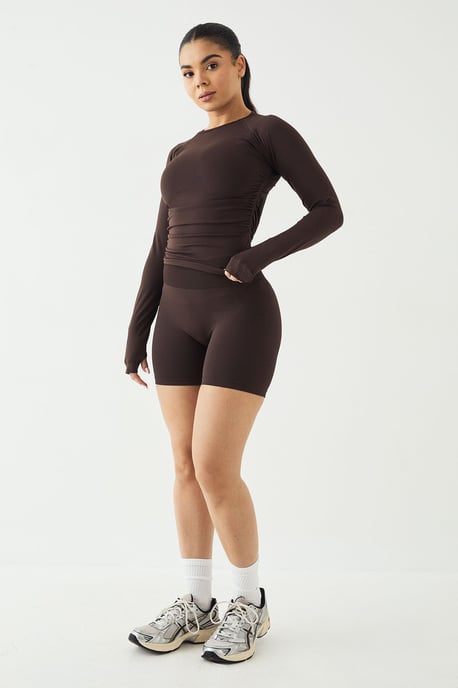 DSGN Studio Sport Contour Seamless Ruched Long Sleeve Top - Image 3